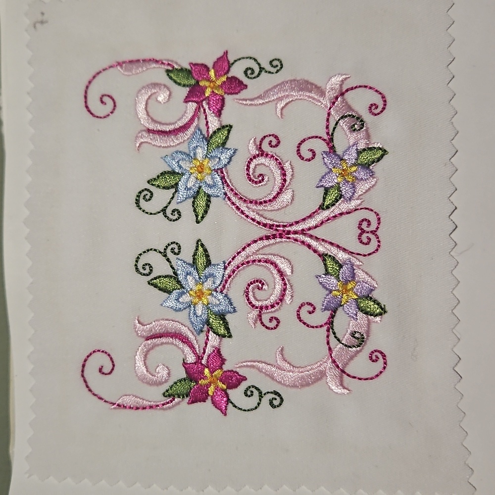 Handmade machine embroidery patch